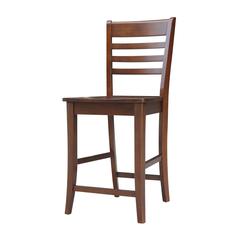 Roma Counter height Stool - 24" Seat Height, Espresso