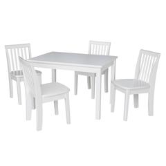 Table With 4 Mission Juvenile Chairs, White