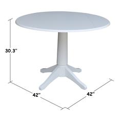 42 In Round dual drop Leaf Pedestal Table - 30.3 "H