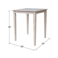 Solid Wood Top Table - Counter Height
