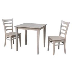 30X30 Dining Table With 2 Emily Chairs