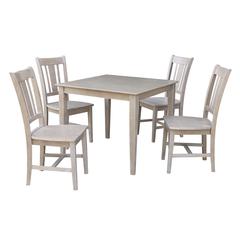 36X36 Dining Table With 4 San Remo Side Chairs
