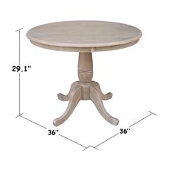 36" Round Top Pedestal Table - 28.9"H