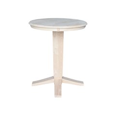 30 in Round Top Counter Height Pedestal Dining Table in Unfinished