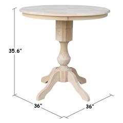36" Round Top Pedestal Table - 34.9"H