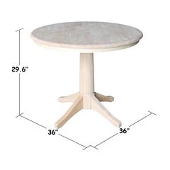 36" Round Top Pedestal Table - 28.9"H