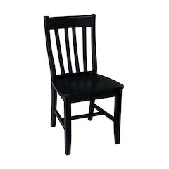 36 in Round Top Pedestal Dining Table with 4 Dining Chairs/Black - 5 Piece Set