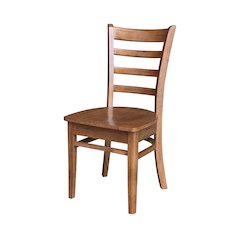 36 in Round Dining Table with 12 in Leaf and 2 Dining Chairs - 3 Piece Set