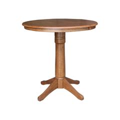 36" Round Top Pedestal Table with 12" Leaf - 36.1" H- 557387