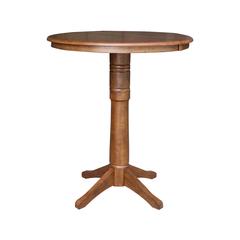 36" Round Top Pedestal Table with 12" Leaf - 42.1" H- 557394
