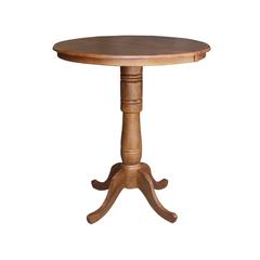 36" Round Top Pedestal Table with 12" Leaf - 41.3" H- 557226