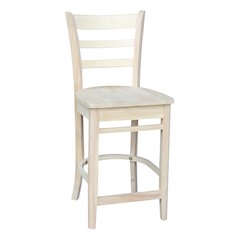 42 in Counter Height Dining Table with 4 Stools in Unfinished - 5 Piece Set