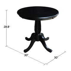 30" Round Top Pedestal Table - 28.9"H