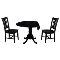 42" Dual Drop Leaf Table With 2 San Remo Chairs
