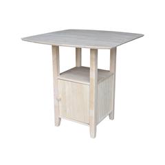 Dual Drop Leaf Bistro Table - Counter Height - With Storage