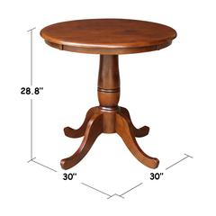 30" Round Top Pedestal Table - 28.9"H