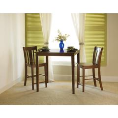 36" x 36" Counter Height Dining Table With 2 Counter Height Stools