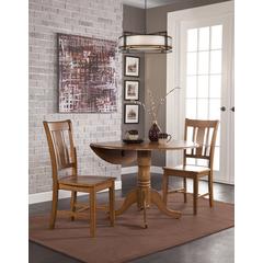 42" Dual Drop Leaf Table With 2 San Remo Chairs