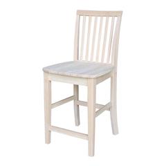Mission Counter height Stool - 24" Seat Height , Unfinished