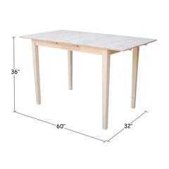 Table With Butterfly Extension, Unfinished