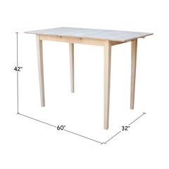 Table With Butterfly Extension, Unfinished