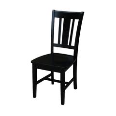 Set of Two San Remo Splatback Chairs, Black