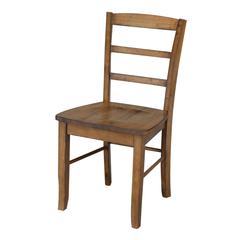 Set of Two Madrid Ladderback Chairs, Pecan
