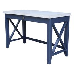 Hampton Desk in Blue/chalk