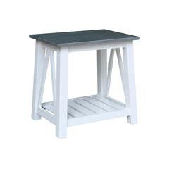 Surrey End Table, White/heather gray