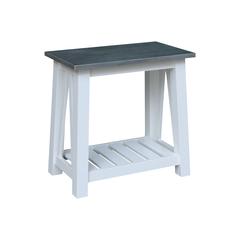 Surrey Side Table, White/heather gray