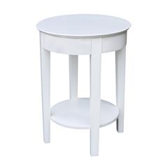 Phillips Accent Table with Drawer, White