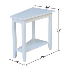 Keystone Accent Table, White