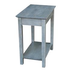 Narrow End Table, Heather grey-antique washed