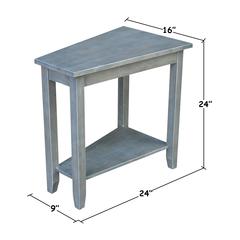 Keystone Accent Table, Heather grey-antique washed