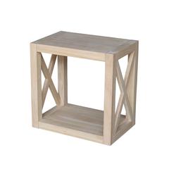 Hampton Narrow End Table, Unfinished