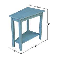 Keystone Accent Table, Ocean blue - antique rubbed