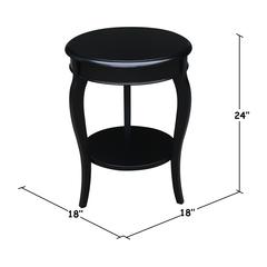 Cambria Round End Table, Black