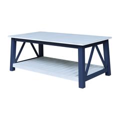 Surrey Coffee Table, Blue/antiqued chalk