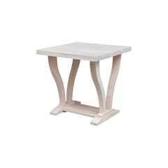 LaCasa Solid Wood End Table - Unfinished