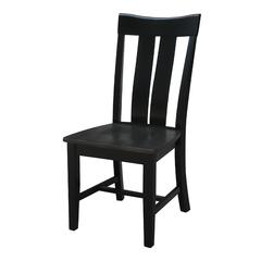 Set of Two Ava Chairs, Coal-Black/washed black