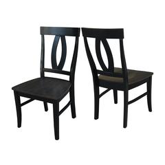 Set of Two Cosmo Chairs, Coal-Black/washed black