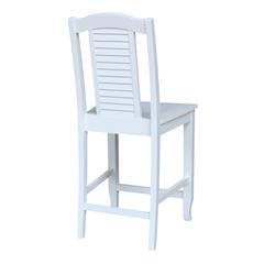 Seaside Counterheight Stool, 24" Seat Height, White