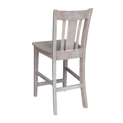 San Remo Counter height Stool - 24" Seat Height, Washed Gray Taupe