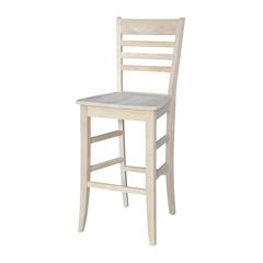 Roma Bar height Stool - 30" Seat Height, Unfinished