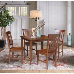 36" x 36" Dining Table with 4 San Remo Splatback Chairs - 5 Piece Dining Set