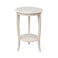 Cambria Round End Table, Unfinished