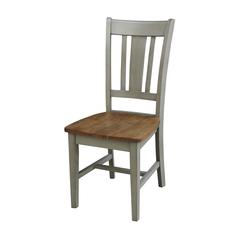 San Remo Splatback Chair, Hickory/Stone