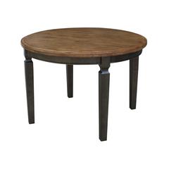 44 x 44 in. Round Top Dining Table in Hickory/Washed Coal