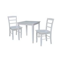 30X30 Dining Table With 2 Ladder Back Chairs