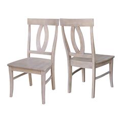 Set of Two Cosmo Chairs, Washed Finish, Washed Gray Taupe